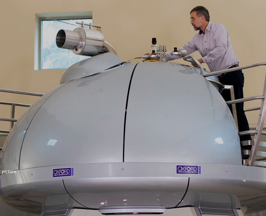 photo of man with MNR machine