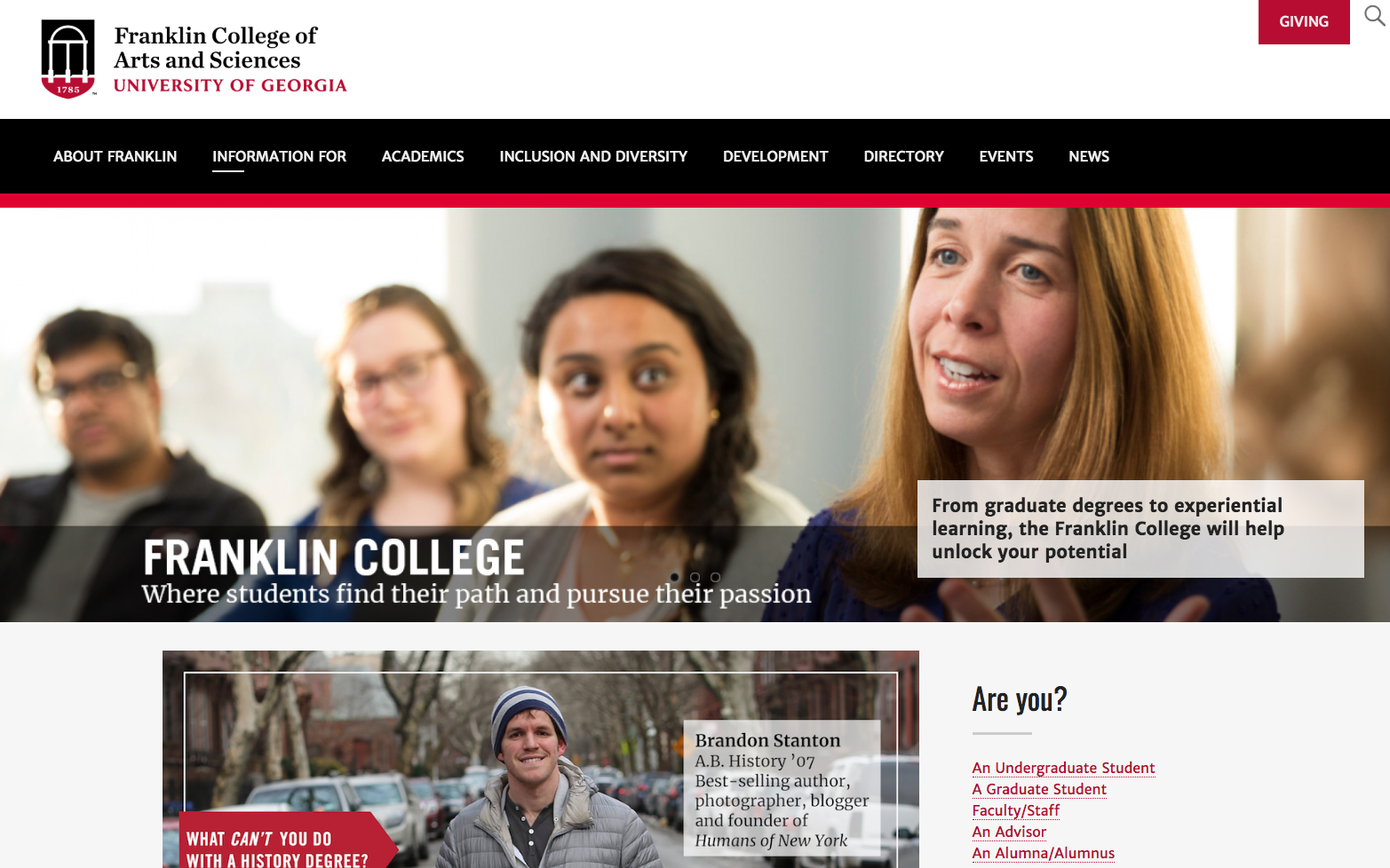 website screenshot