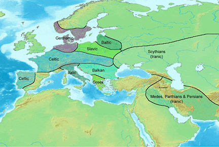 map of European migrations