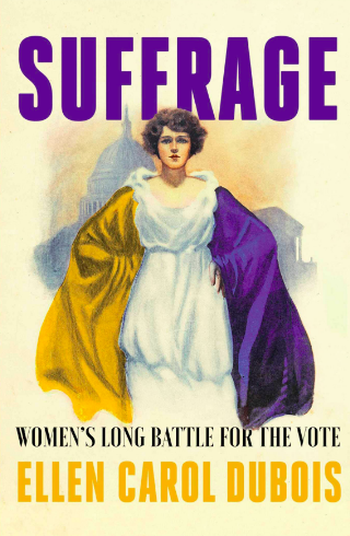 graphic with image of woman and capital dome, text Suffrage