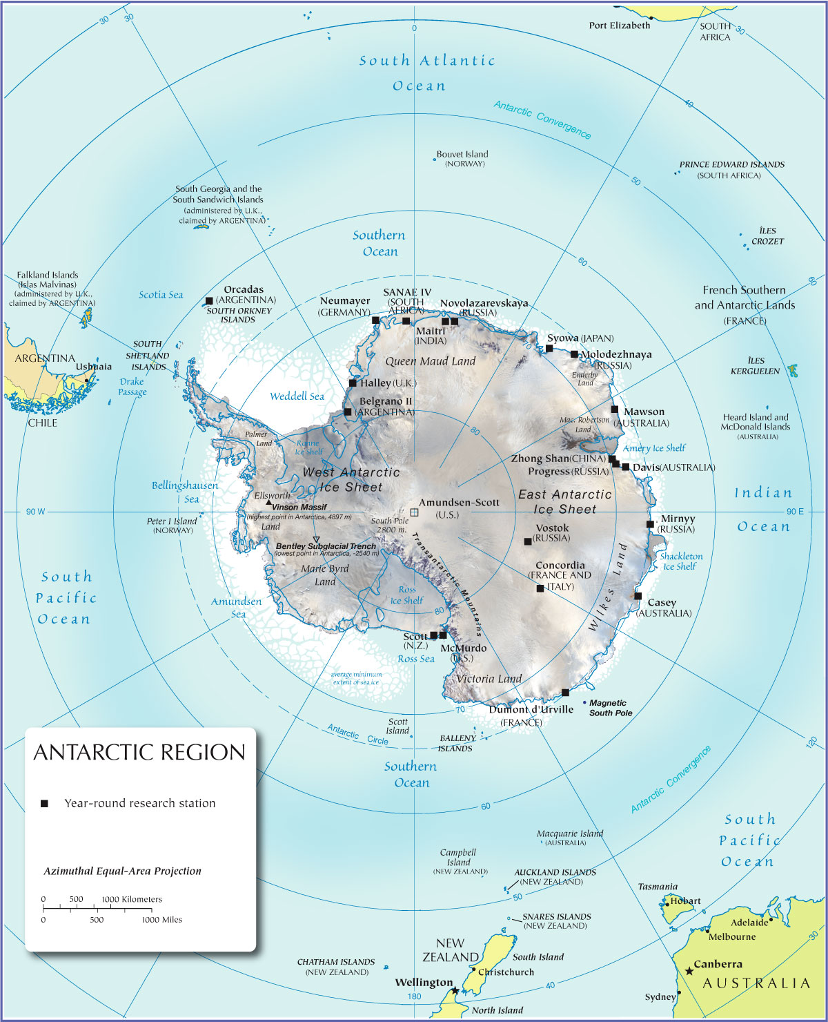 map of Antarctica
