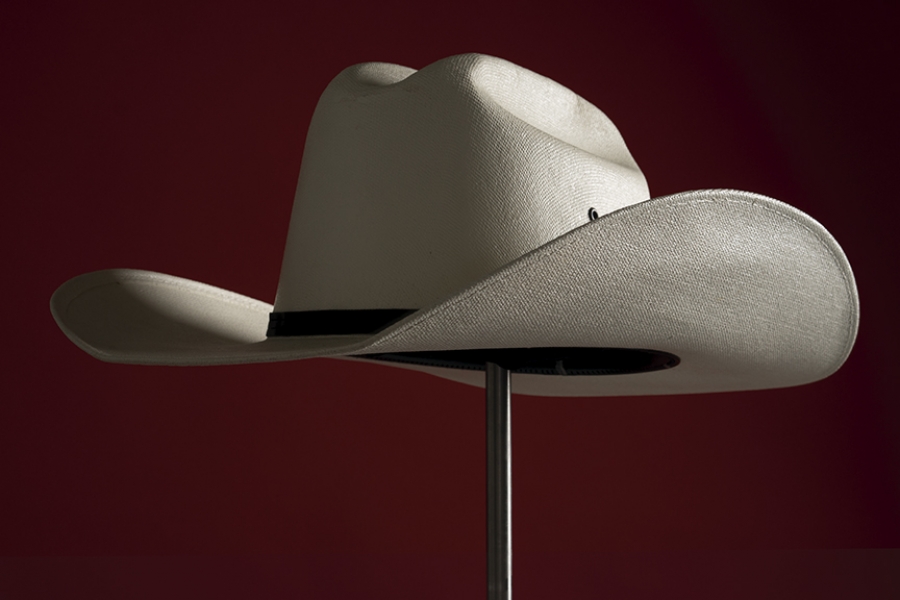 photo of a cowboy hat on a stand