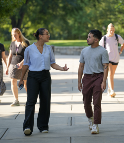 Pictured: Valdes and Aviles talking