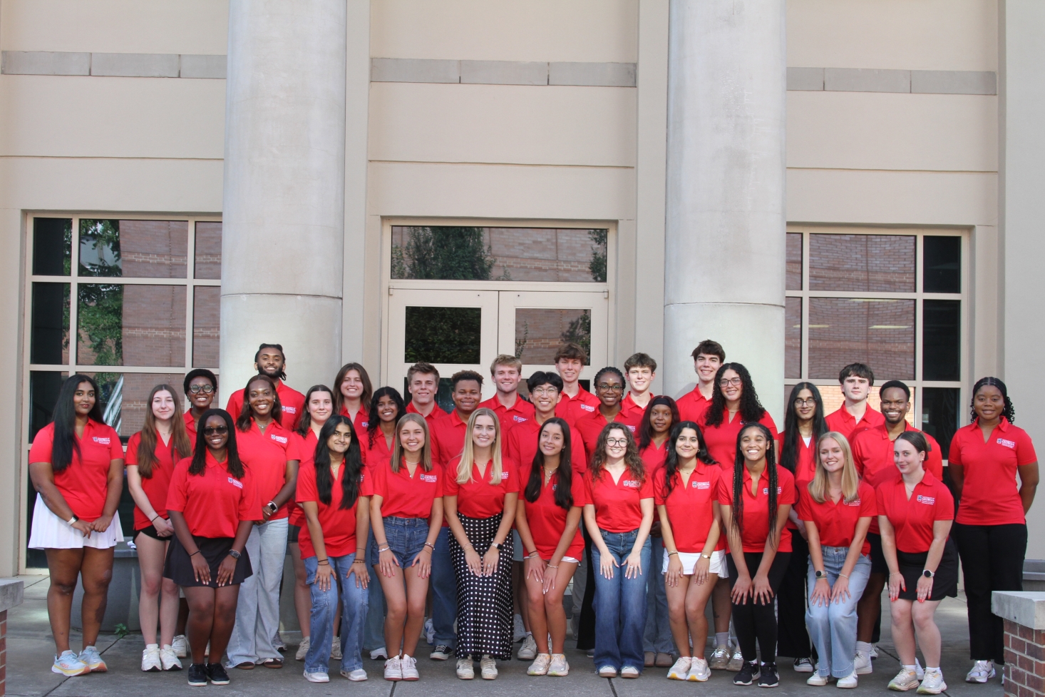 Student Ambasaddors all wearing red